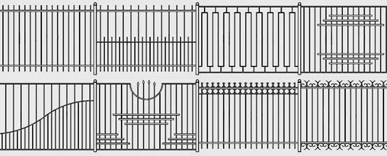 Металлические заборы из профильной трубы